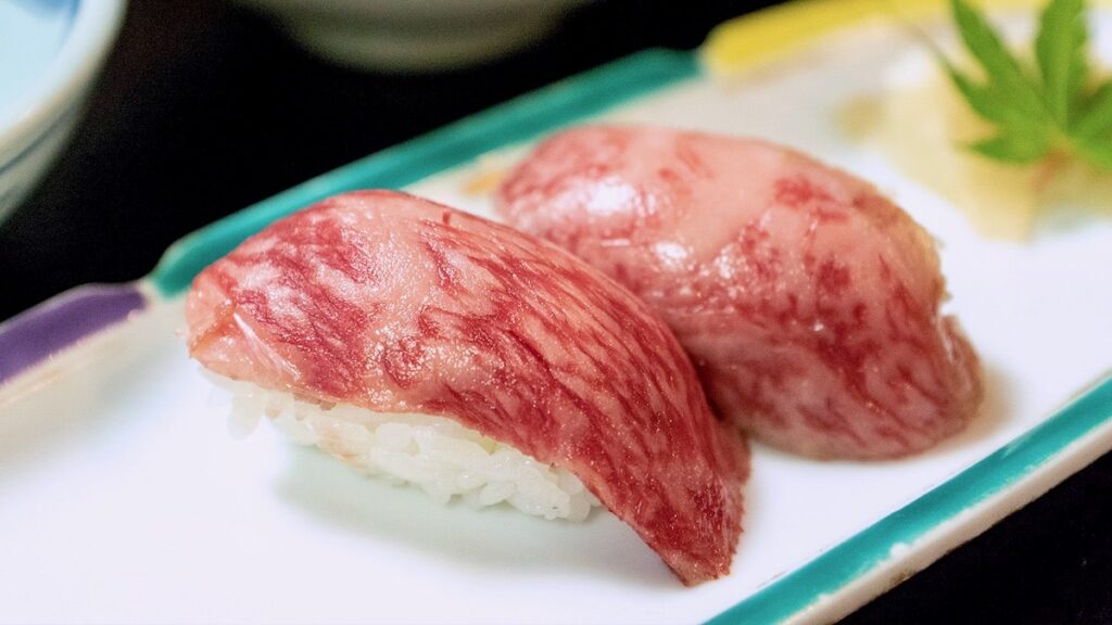 Говядина суши, местная кухня Ошу, Ивате