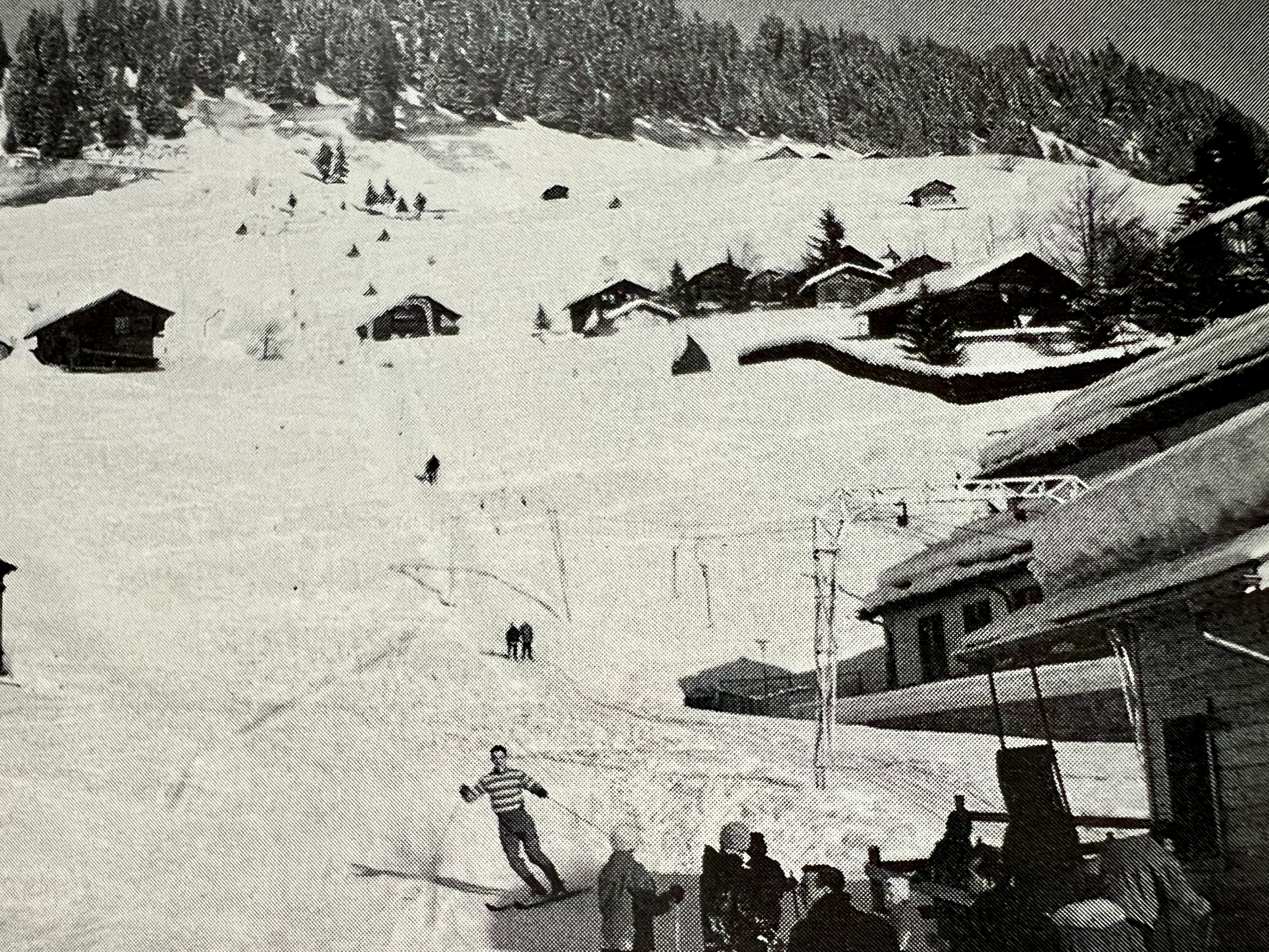 Бугельный подъёмник в Ле-Диаблере (Les Diablerets), 1960-е годы. Pierre Weber / Les Diablerets Vers L’Eglise