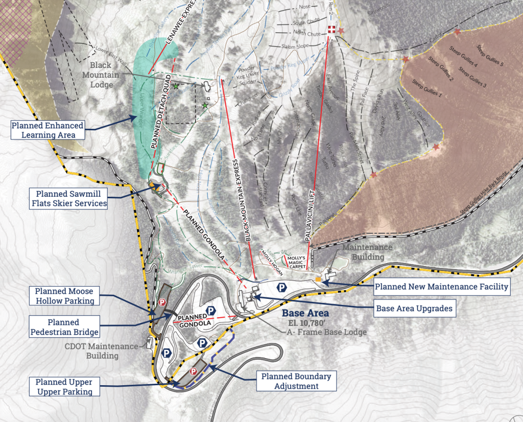A-Basin объявляет о проекте генерального плана с двумя новыми гондолами, новым подъемом, новой областью обучения и расширенным снегом.