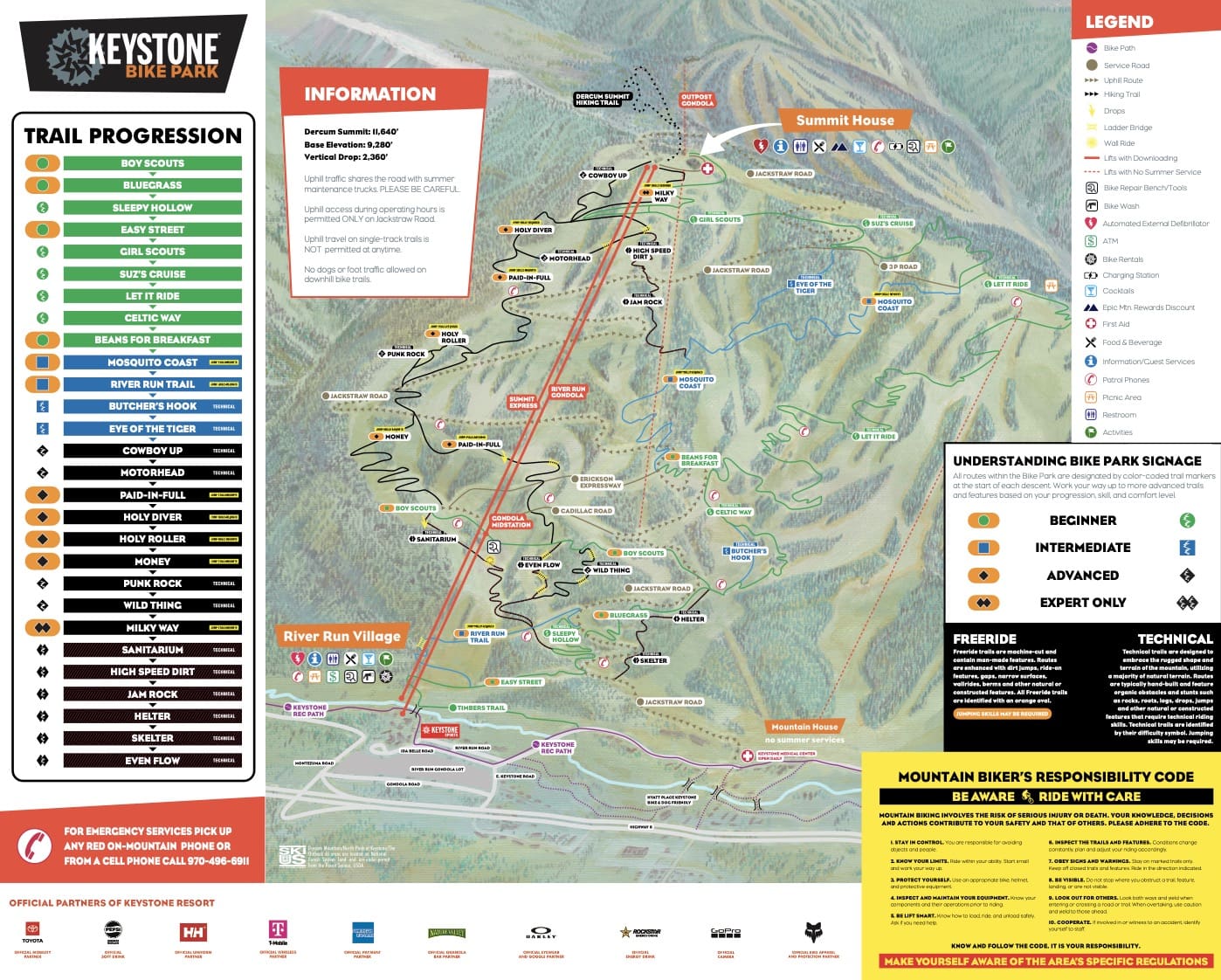 Keystone Resort Bike Park открывается завтра для верховой езды наверху вниз