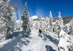 Файл - катание на бэккантри на восточной стороне Маунт -Худа, штат Орегон, 16 января 2024 года. Страховая компания Safe Hold Special Risk покинула Орегон, сославшись на высокие юридические риски из судебных исков о халатности.
