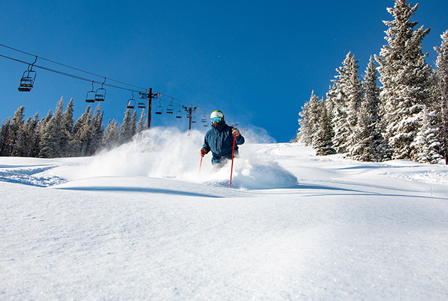 Red Lodge Skier Powder Day Day.