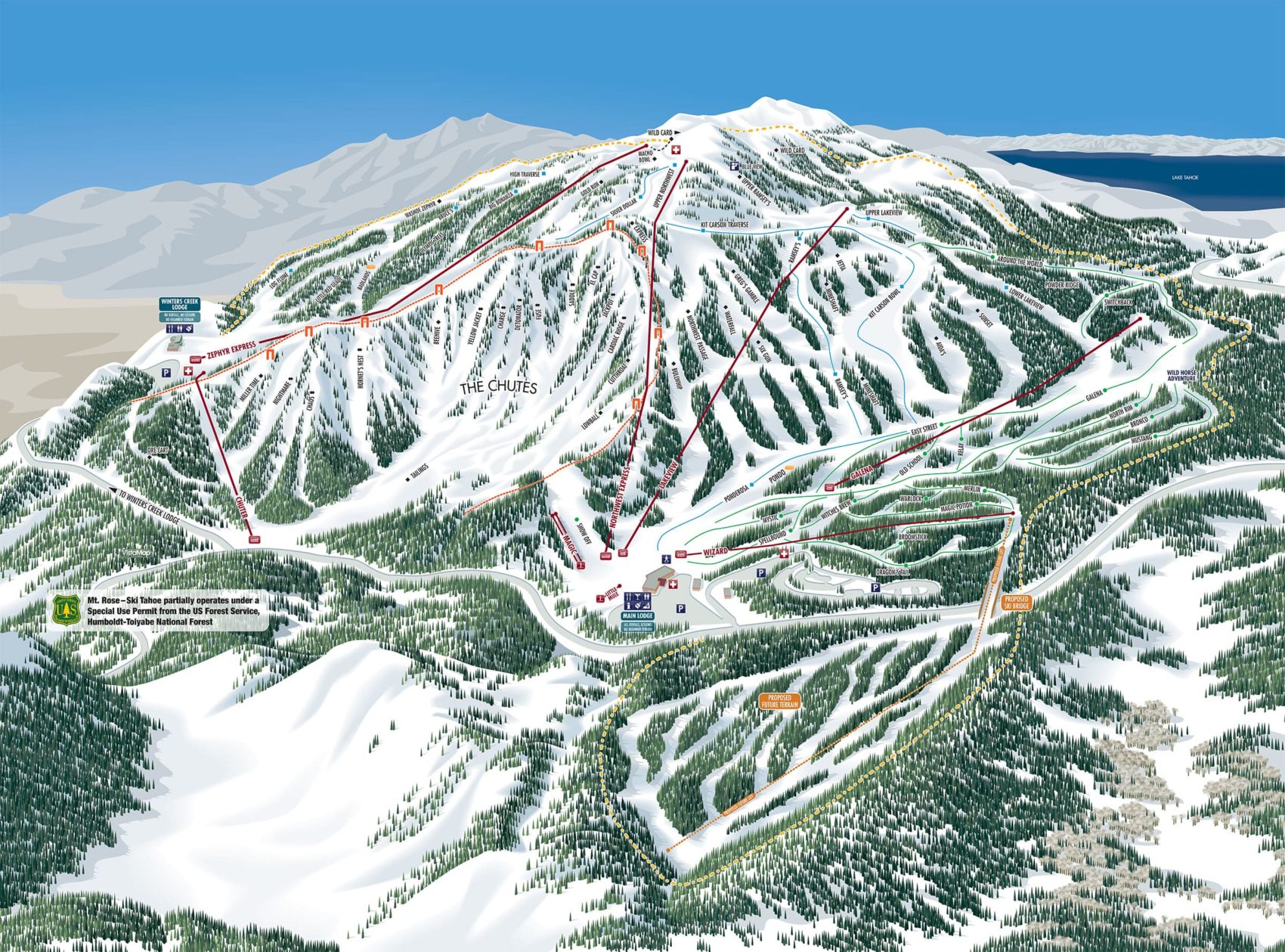 Тахо, Mt. Rose Ski Tahoe, Невада