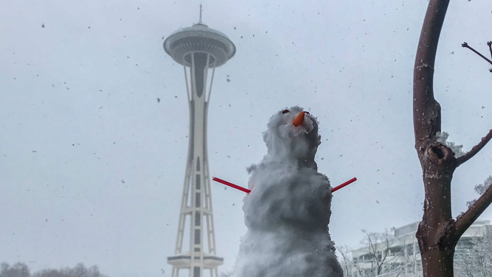 На перевале Сноквалми, штат Вашингтон, выпал самый ранний снегопад за многие годы