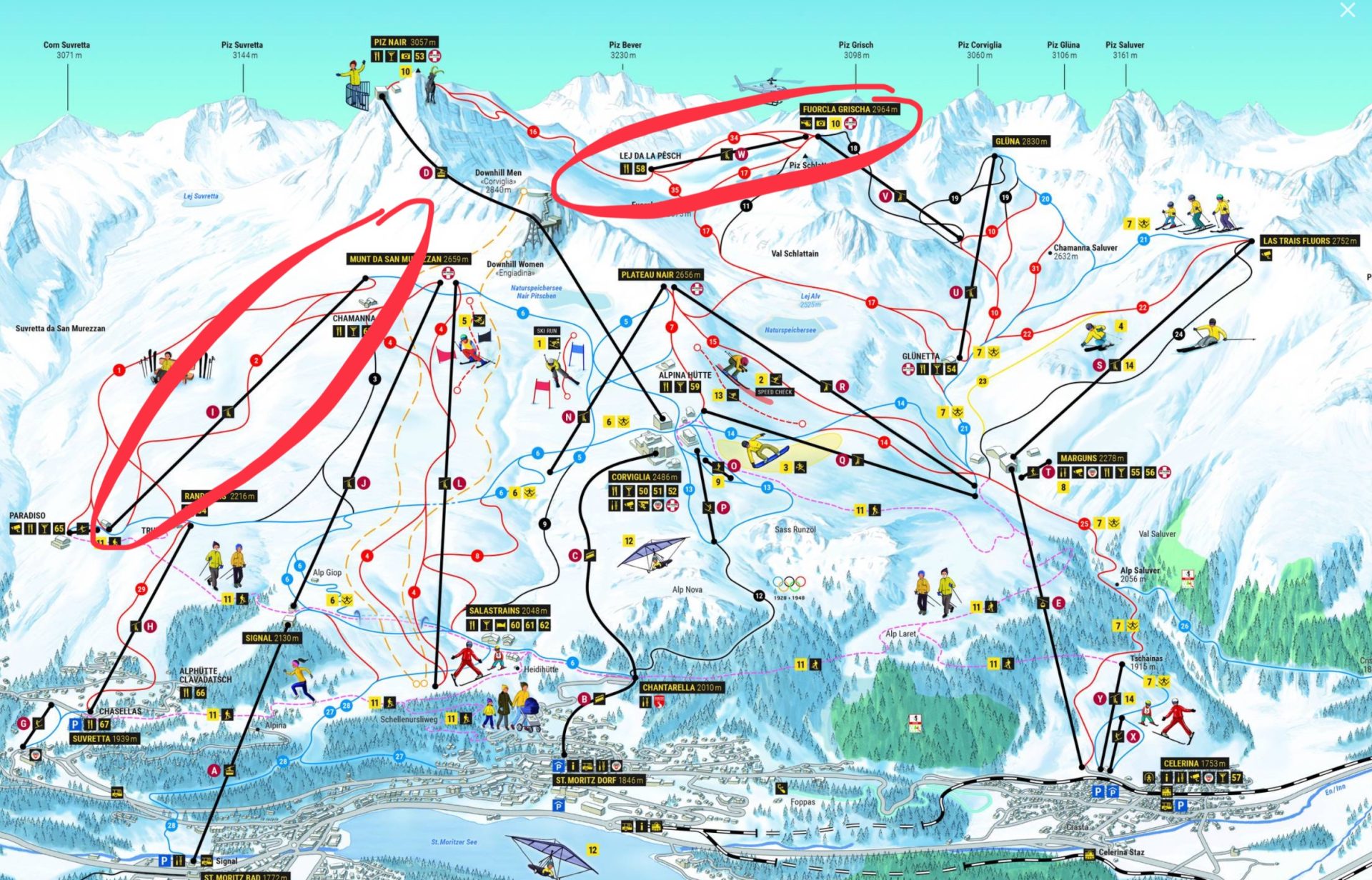 Предварительный обзор модернизации лифта на улице Корвилья-Св. Мориц, Швейцария, в сезоне 2025–26 гг.
