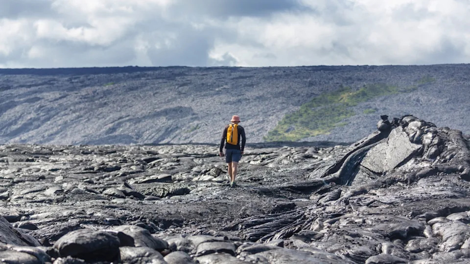 Поток лавы на Большом острове, Гавайи