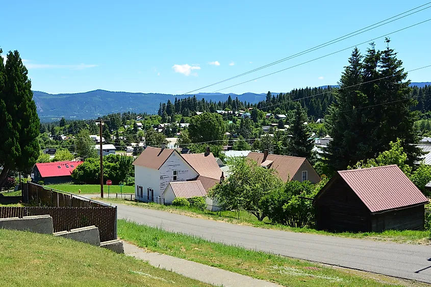 Айдахо-авеню в Рослине, Вашингтон.