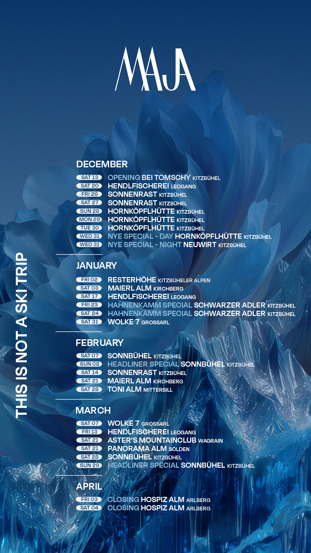 MAJA представляет лыжный тур 2025–2026 годов в Австрийских Альпах