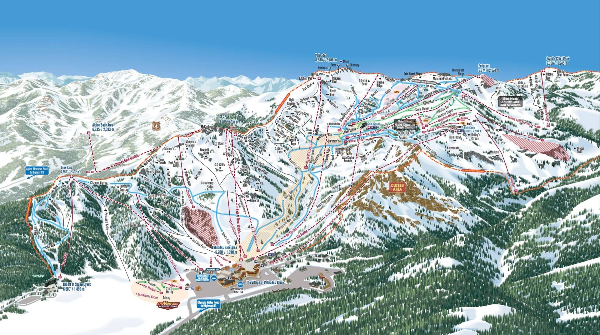 Палисадес Тахо, Калифорния, откладывает открытие без объявления новой даты